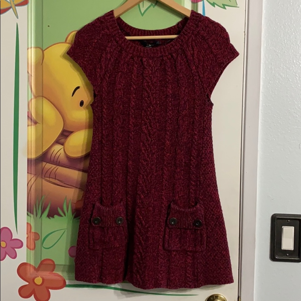 Dark red and black Style&Co. sweater dress